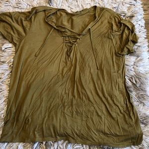 Boohoo lace up t-shirt NEVER WORN size 20